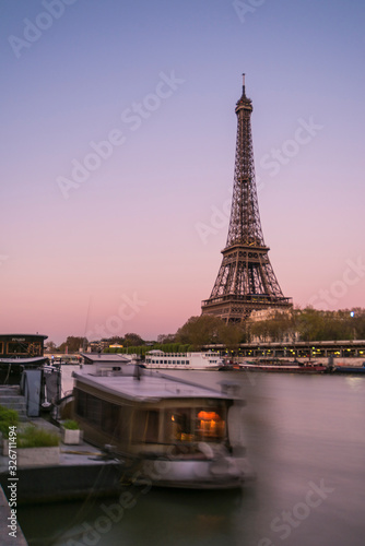 eiffel tower in paris and siena river © JorgeIvan