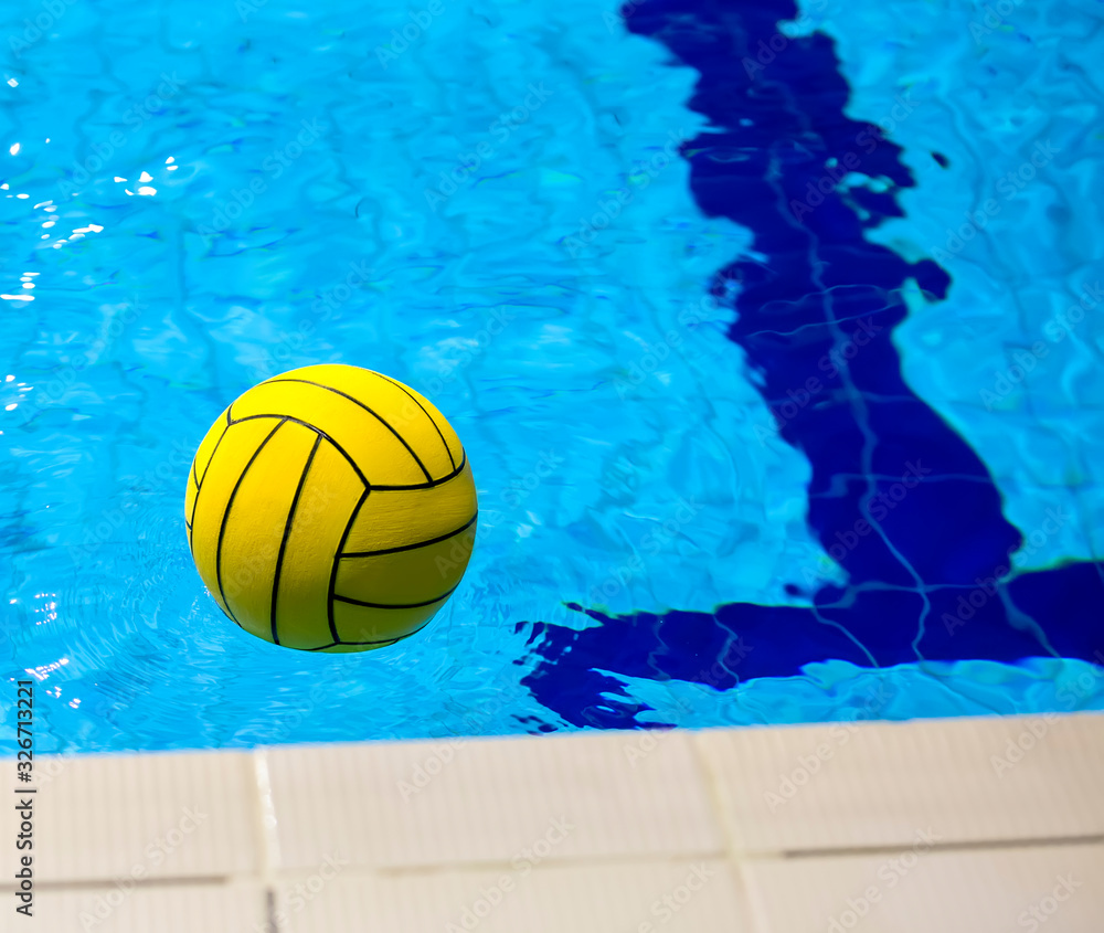 Yellow color water ball in swimming-pool