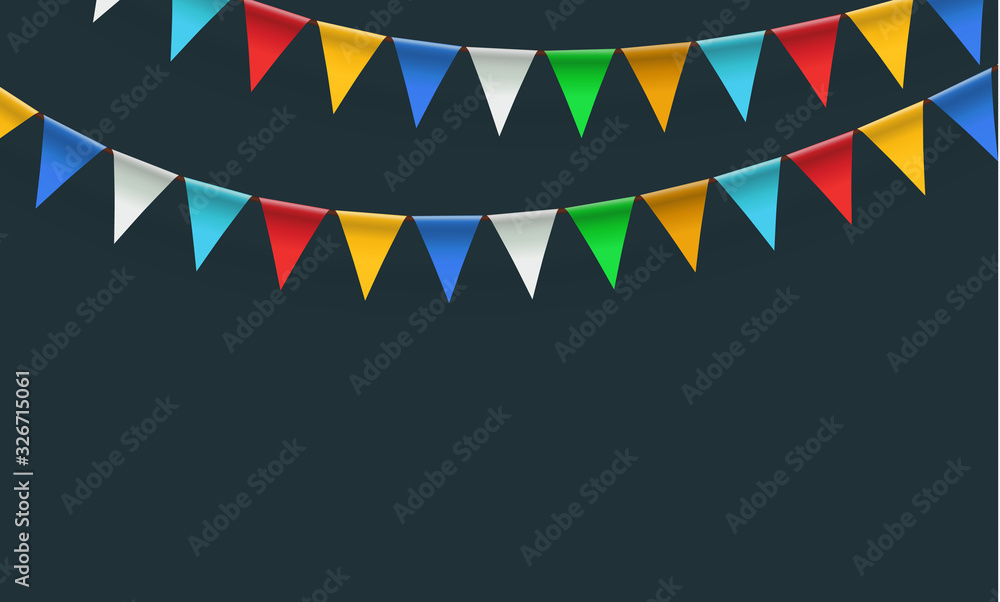 Obraz premium Festive colorful garland 