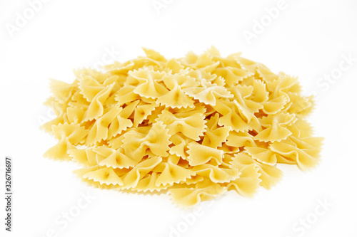 edible yellow pasta farfalle butterflies durum wheat
