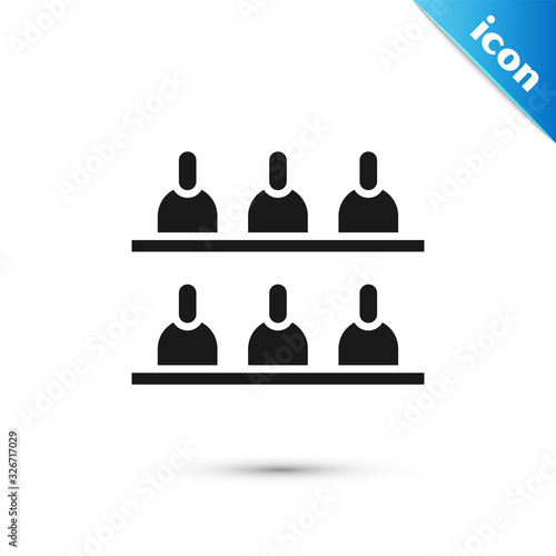 Grey Jurors icon isolated on white background. Vector Illustration