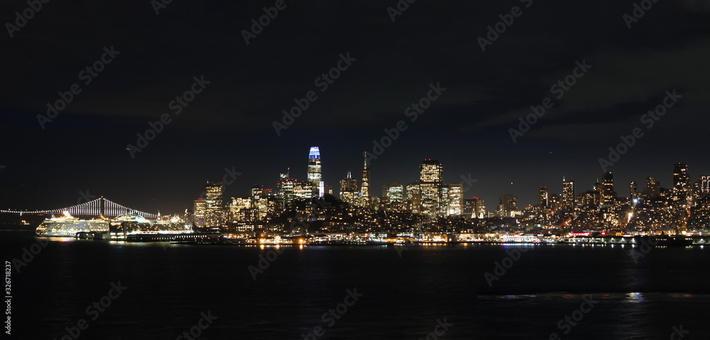 Beautiful Skyline San Francisco night view