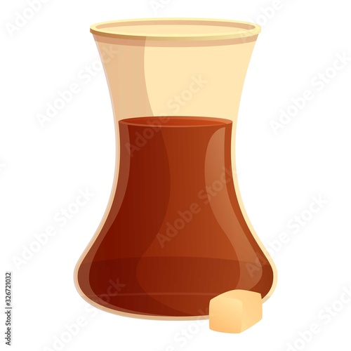 Turkish coffee icon. Cartoon of turkish coffee vector icon for web design isolated on white background