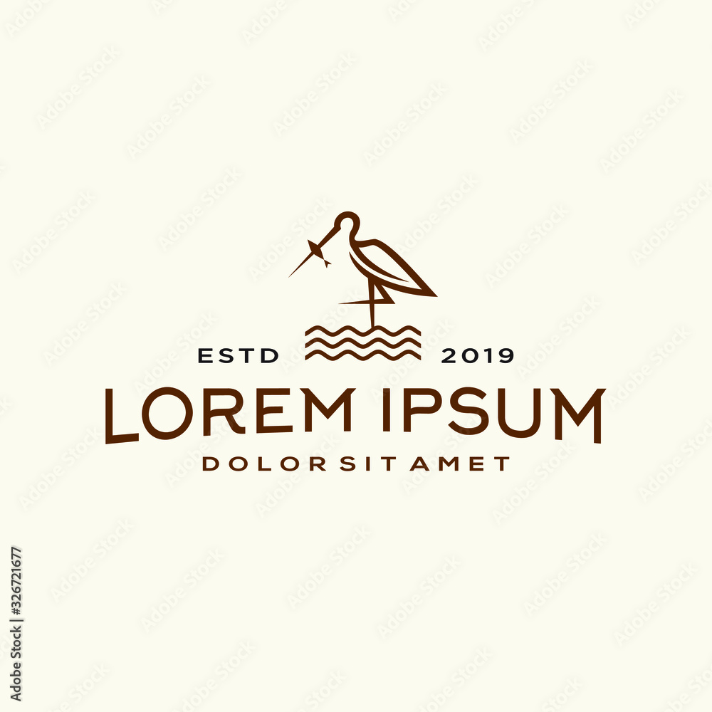 heron pelican stork vector logo lineart line outline monoline icon design stock gulf bird coast beach illustration abstract heron pelican stork vector logo lineart line outline monoline icon design stock gulf bird coast beach illustration abstract