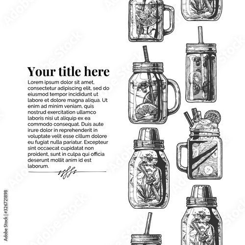 Template with mason jar