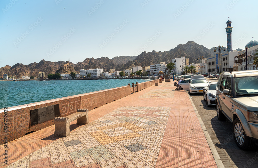 Gulf of Oman Promenade in the center of Mutrah, province of Muscat, Oman