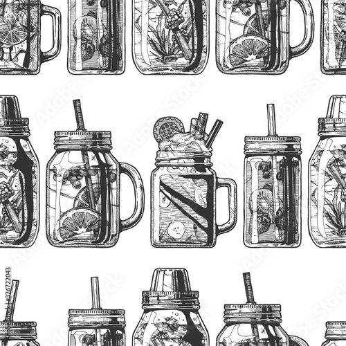 Pattern with mason jar