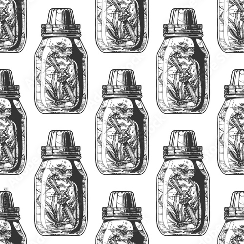 Pattern with mason jar