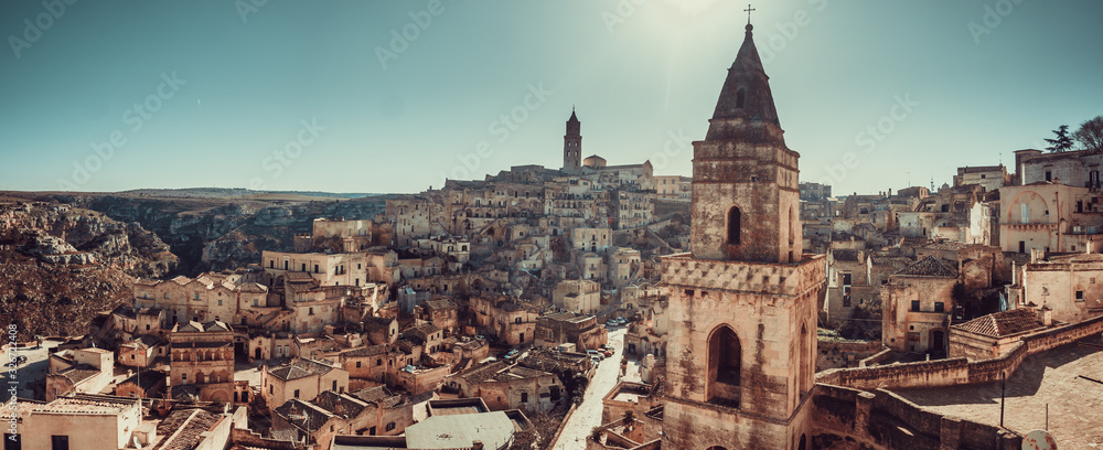 Panorama of Matera and cathedrals  - Puglia - Italy