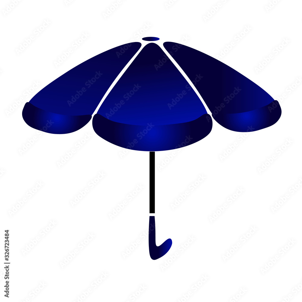 Navy blue umbrella isolated on white background Navy blue umbrella isolated on white background
