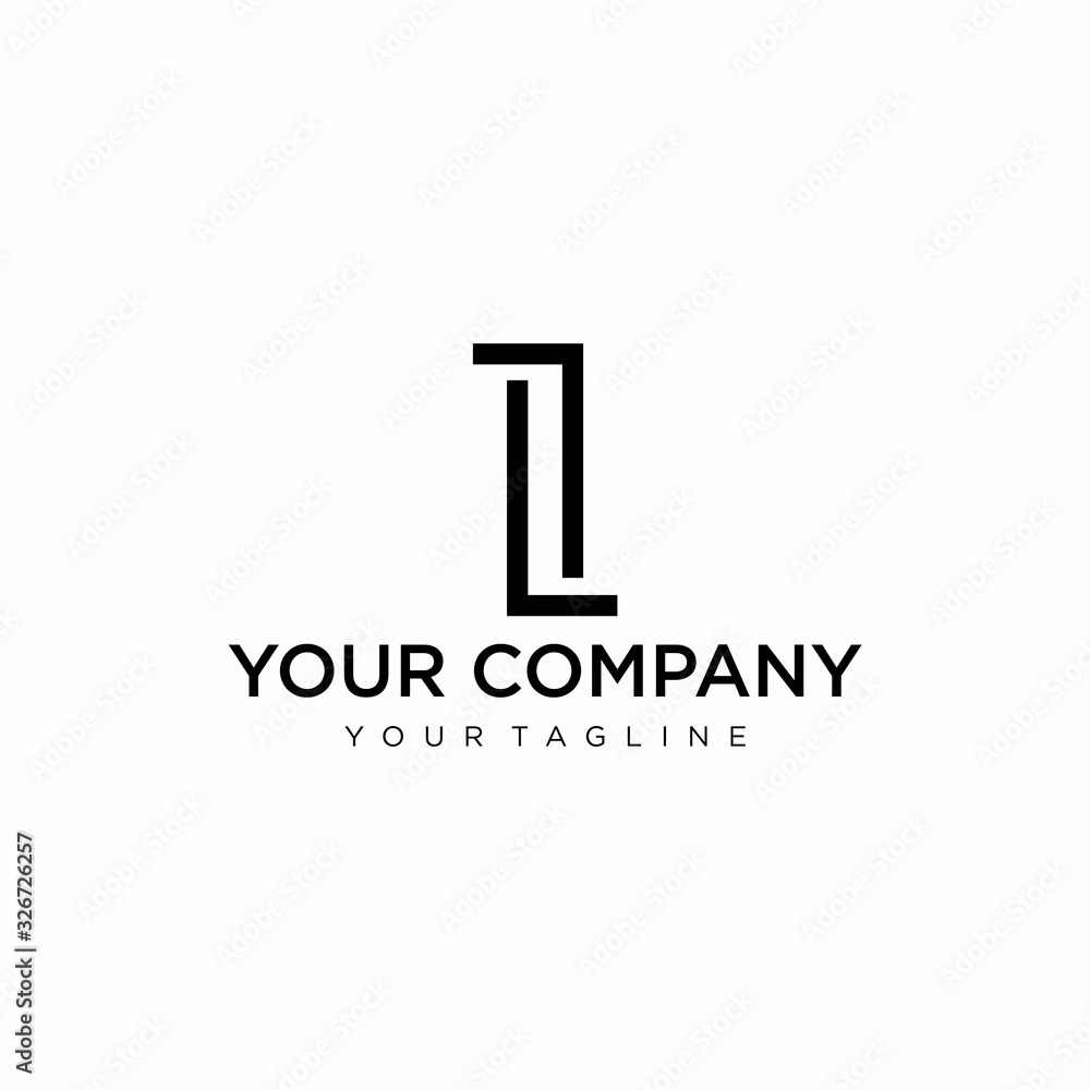 Simple logo design of letter I with white background - EPS10 - Vector.