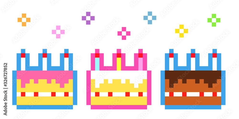 ドット絵のケーキ ドット絵のケーキ