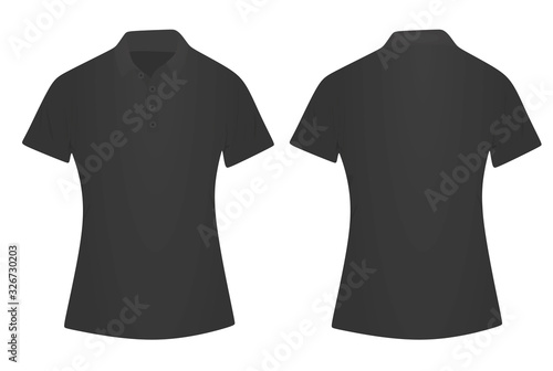 Grey women polo t shirt. vector illustration