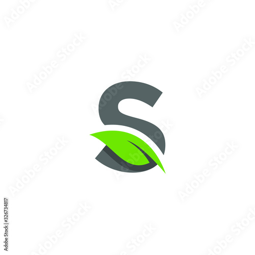 Initial Letter S with Leaf Logo Design Free Download Initial Letter S with Leaf Logo Design - GFXLoad