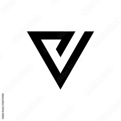 letter v logo design icon template