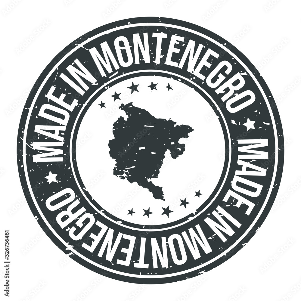 Made in Montenegro Symbol. Silhouette Icon Map. Design Grunge Vector. Product Export Seal. Made in Montenegro Symbol. Silhouette Icon Map. Design Grunge Vector. Product Export Seal.