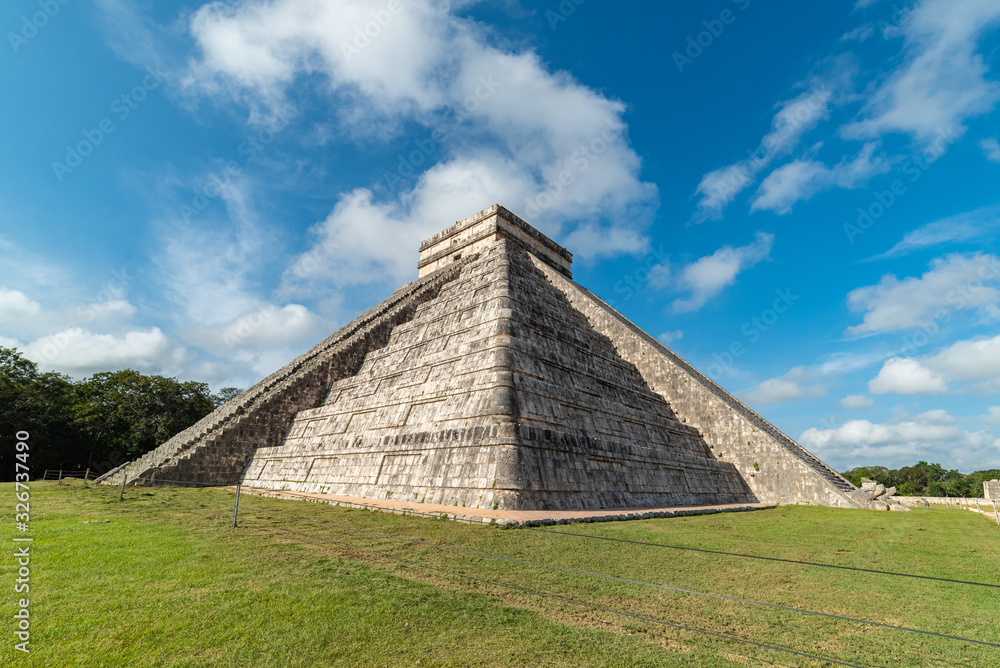Amazing view of Chichen Itza Mayan Ruins Yucatan Mexico