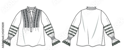 vectow illustration womens fashion blouse