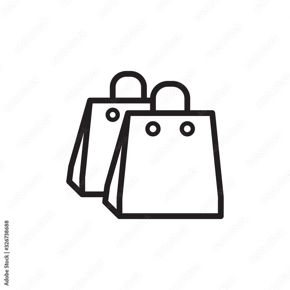 shopping bag icon in trendy flat style shopping bag icon in trendy flat style