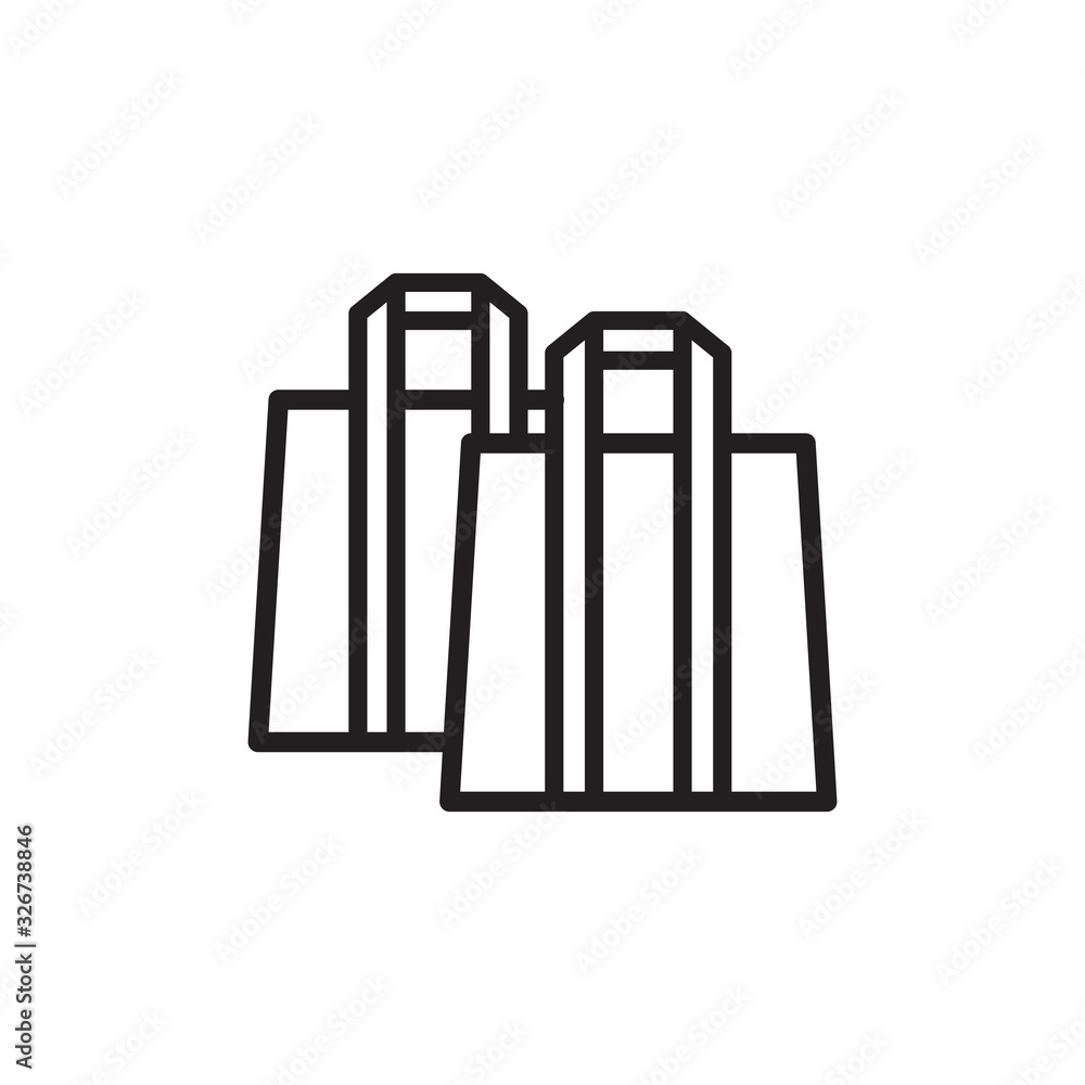 shopping bag icon in trendy flat style shopping bag icon in trendy flat style