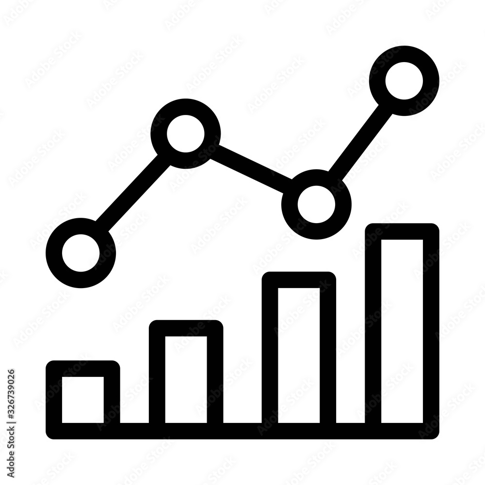 Analytics icon. Statistics, Data Infographics symbol. Growth charts and graphs for business performance indicators. Sales, Marketing Reports illustration. Analytics icon. Statistics, Data Infographics symbol. Growth charts and graphs for business performance indicators. Sales, Marketing Reports illustration.