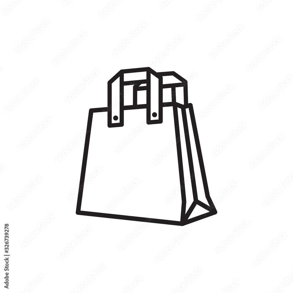 shopping bag icon in trendy flat style shopping bag icon in trendy flat style