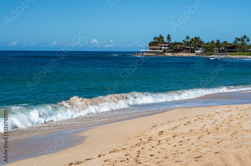 Makaha beach in Oahu Hawaii photo