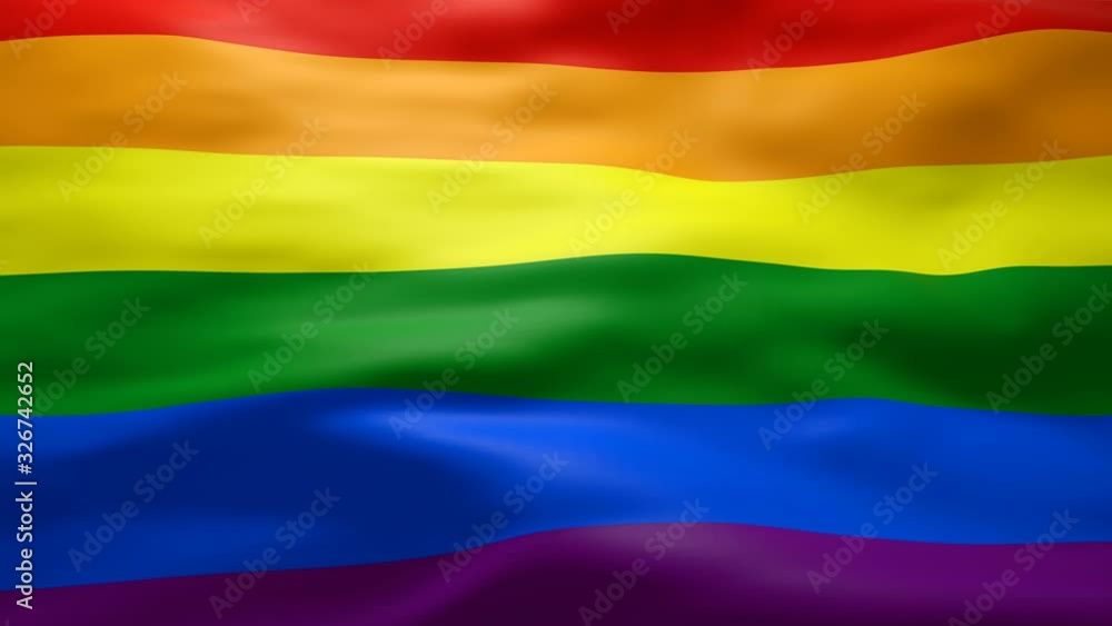 Waving LGBT flag - loop Waving LGBT flag - loop