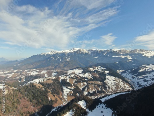 Romanian mountains covered in snow ( Cheile Gradistei )  photo