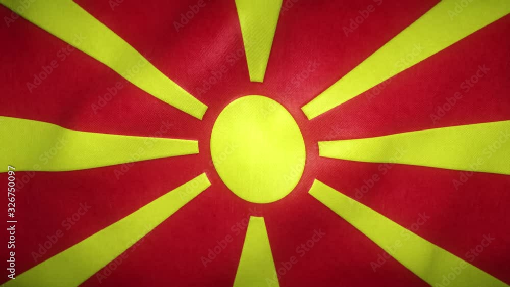 flag of north macedonia waving in the wind flag of north macedonia waving in the wind