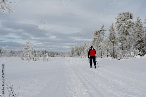 Man skiing photo