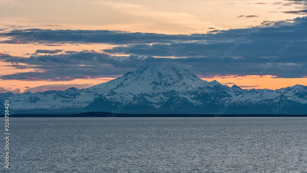 View from cruising the cook inlet from the Anchorage.