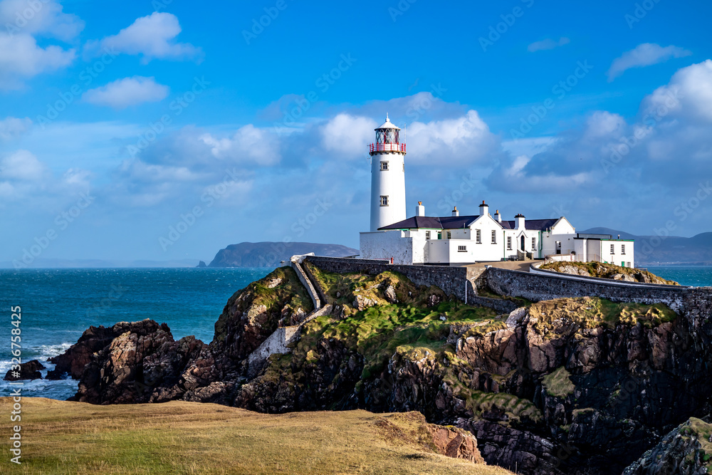 Fanad Head Lighthouse at Fanad Point in County Donegal, Republic of Ireland