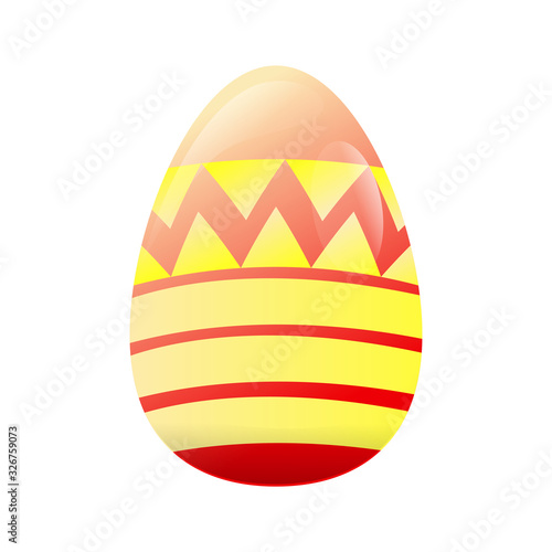 Isolated decorated easter eggs