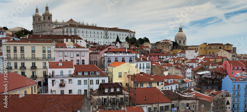 Panoramic view of the city of Lisbon capital of Portugal