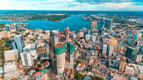 aerial view of the haven of peace, city of Dar es Salaam