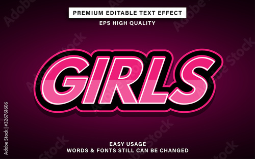 girls text effect