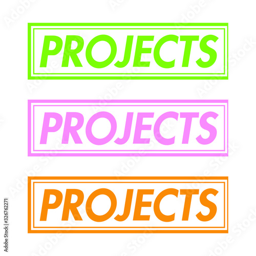 PROJECT typography icon set - VECTOR