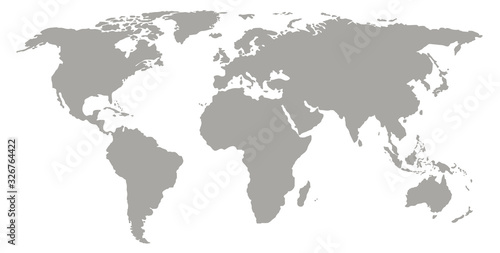 World Map silhouette vector