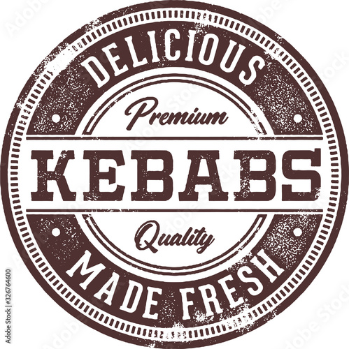 Vintage Kebabs Menu Design Stamp