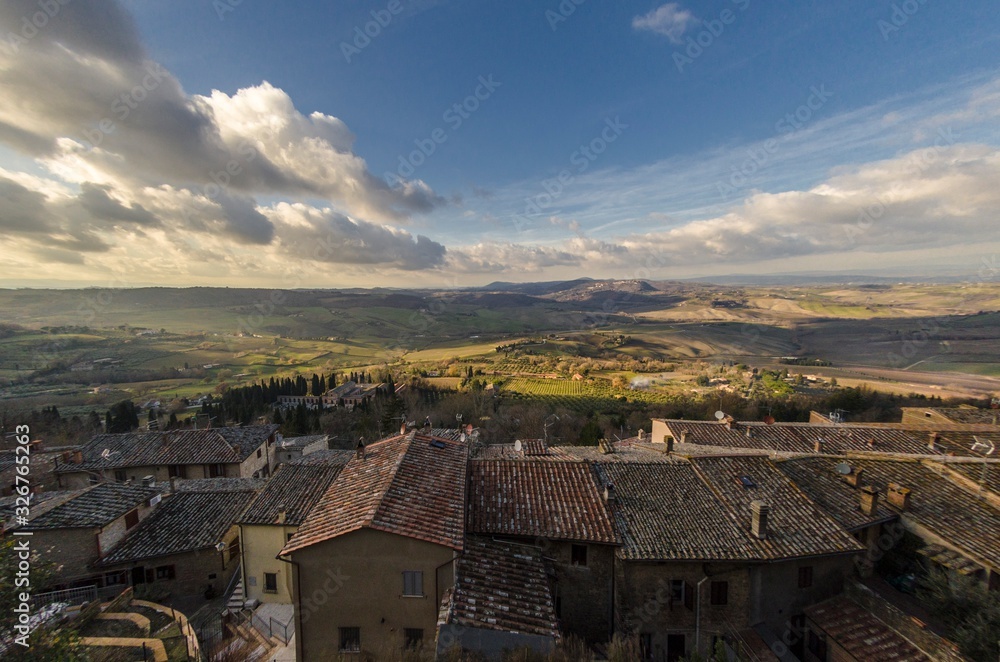 Panorama of Montepulciano seen from above