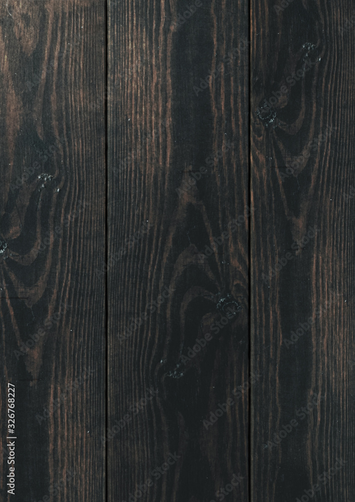 Naklejka premium Old dark wood background and texture