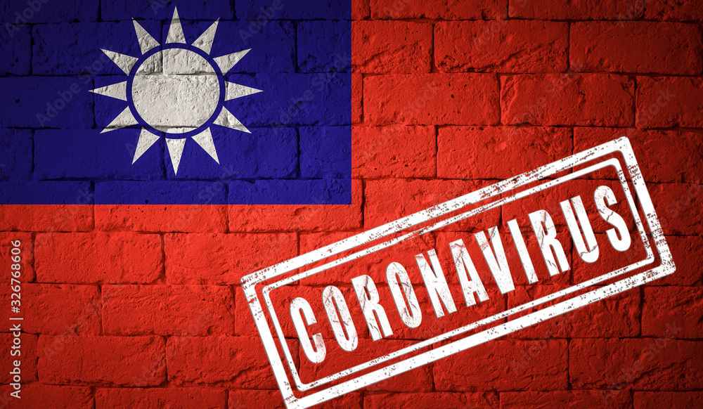 Obraz premium Flag of the Taiwan with original proportions.