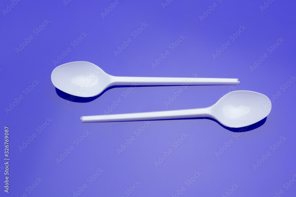 white and plastic food cutlery white and plastic food cutlery