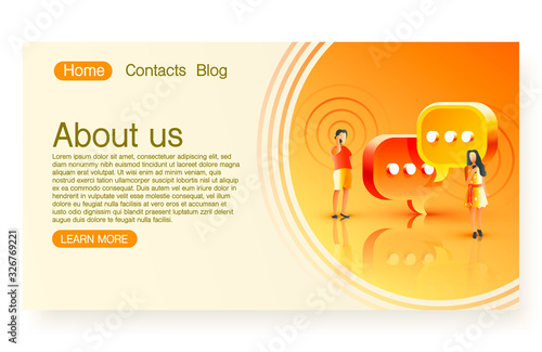 People communicate by mobile phone, chat with each other, exchange information, Flyer people chat.