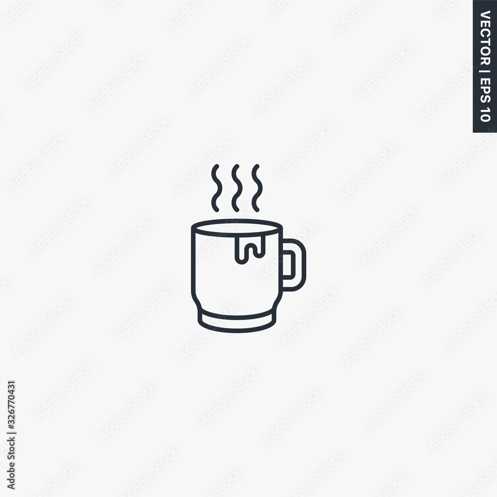 Coffee cup, linear style sign for mobile concept and web design Coffee cup, linear style sign for mobile concept and web design