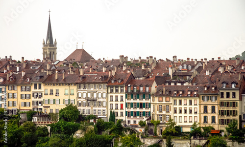 Bern, Canton of Bern / Switzerland - August 7th, 2008: Beautiful facades in the old city of Bern