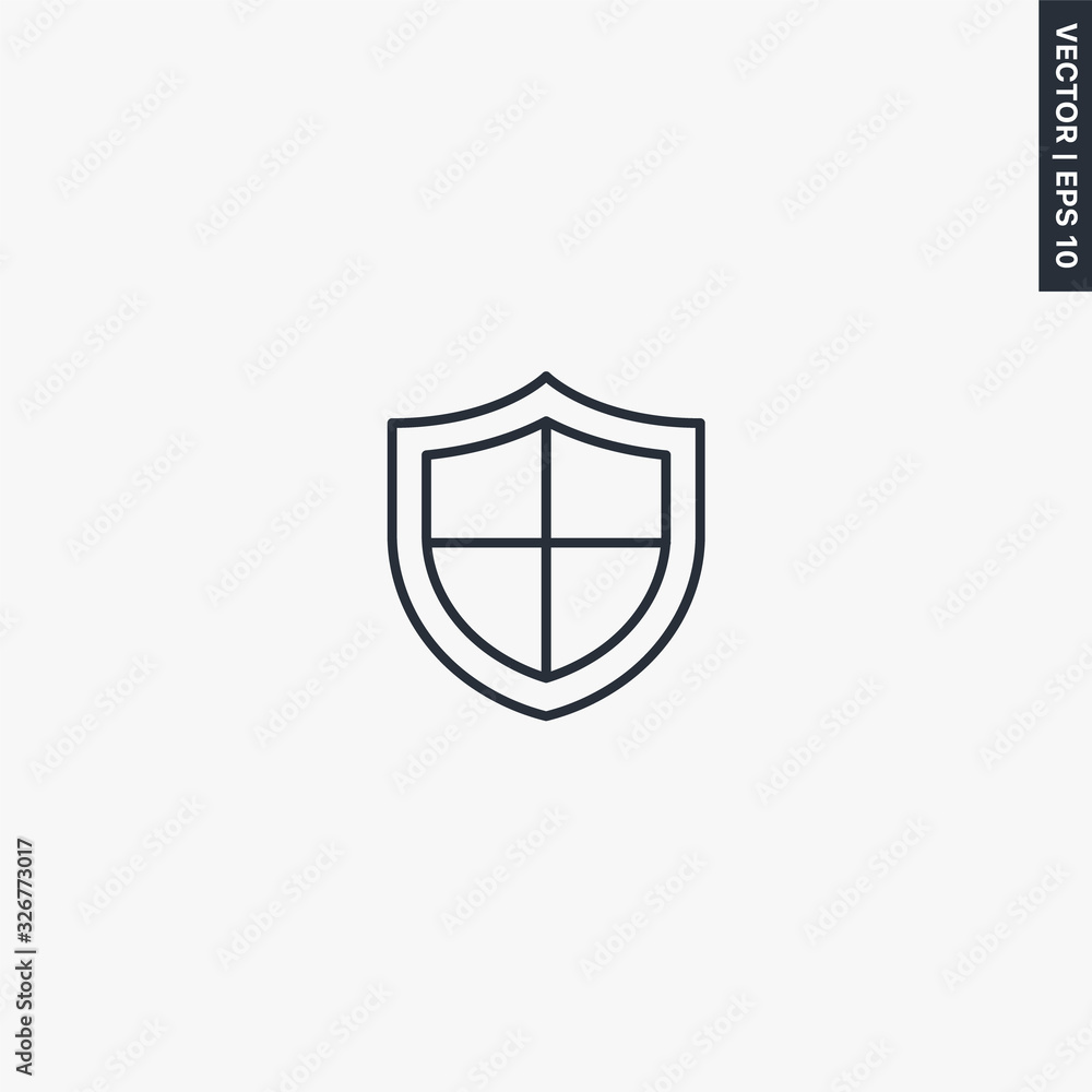 Protection, linear style sign for mobile concept and web design Protection, linear style sign for mobile concept and web design