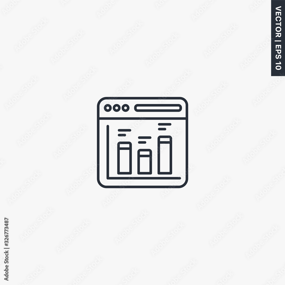 Seo graph, linear style sign for mobile concept and web design Seo graph, linear style sign for mobile concept and web design
