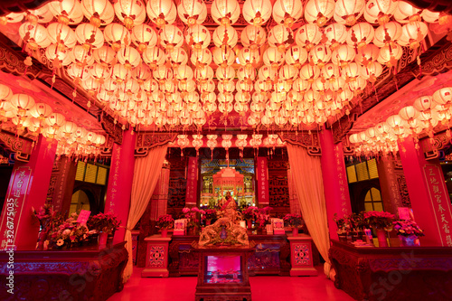 Taiwanese lanterns at Buddhist temple 